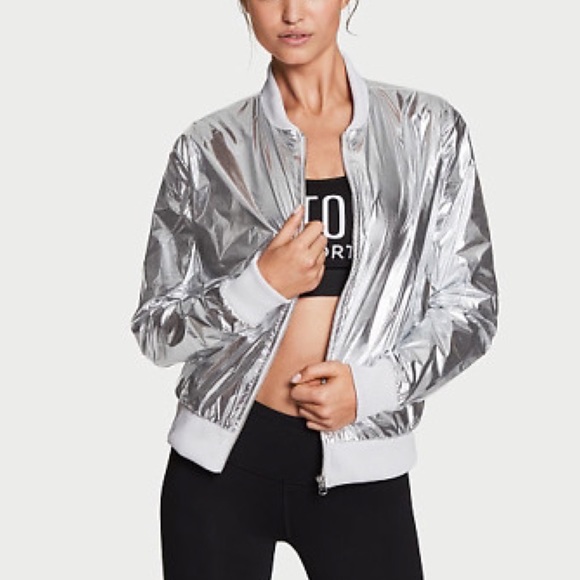 Limited Edition Victoria's Secret Sport Bomber Jacket Sz L NWT - Picture 1 of 9